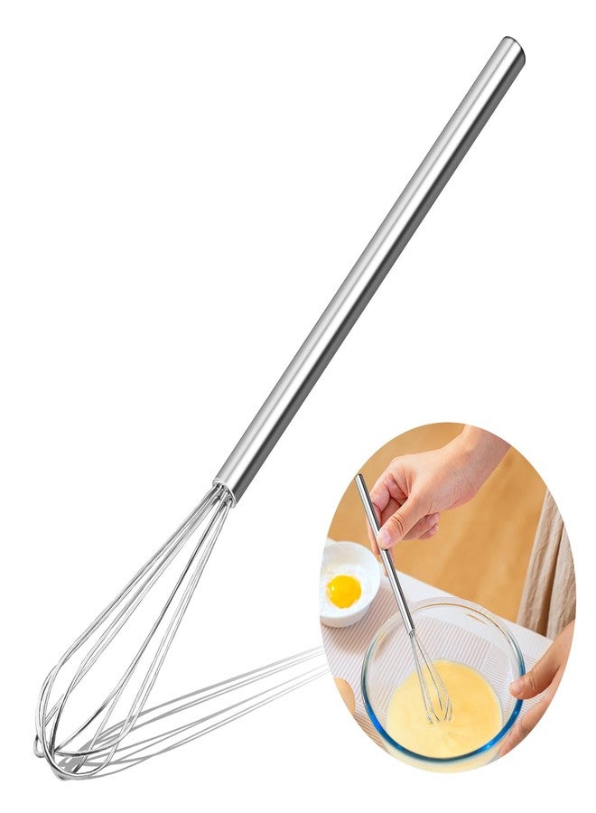 LBCSO 10 Inch Mini Whisk, 304 Anti-Rust Stainless Steel Small Whisks for Cooking, Baking, Mixing Ingredients & Deep Containers (1 Piece) - Image 1