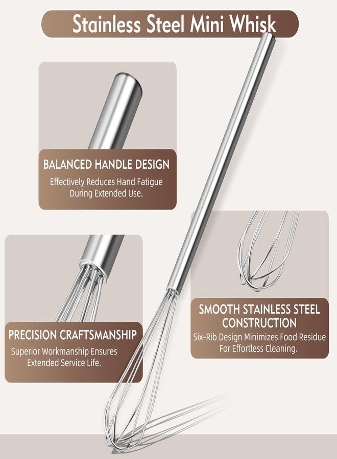 LBCSO 10 Inch Mini Whisk, 304 Anti-Rust Stainless Steel Small Whisks for Cooking, Baking, Mixing Ingredients & Deep Containers (1 Piece) - Image 4