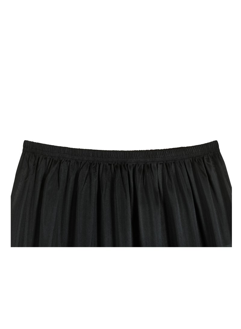 City Rose 3 - Pieces Full Length Soft inner Skirt with Elasticised Waistband and Big Dantel Women Black - Image 4