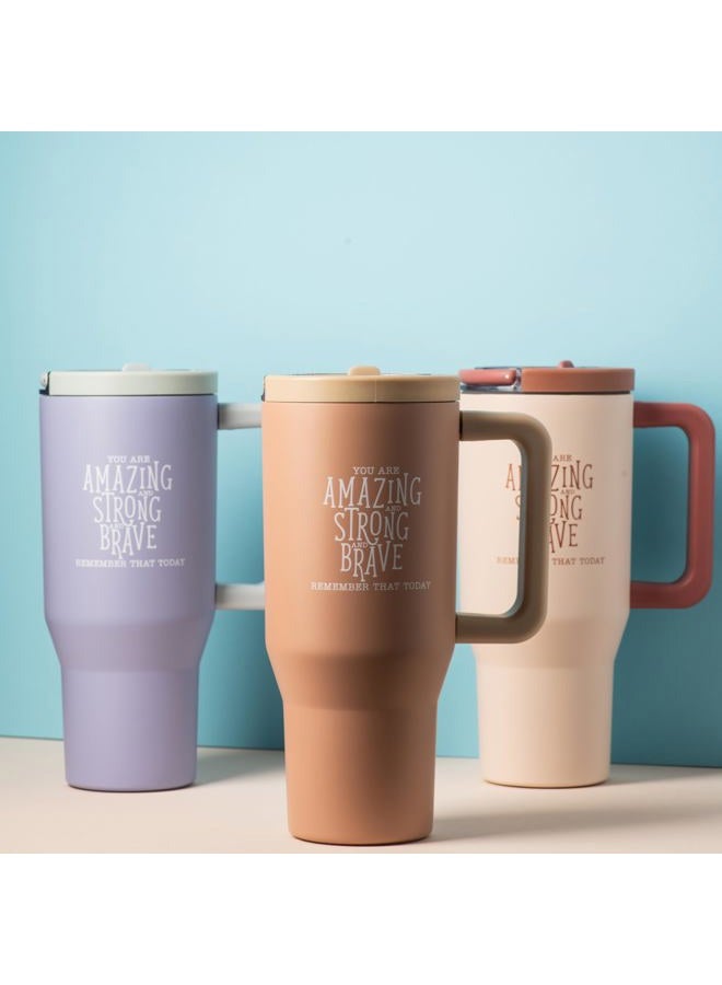DIVERSEBEE 30 oz Insulated Stainless Steel Tumbler with Lid, Inspirational Birthday Thank You Gifts for Women, Mom, Wife, Girlfriend, Teacher, Her, Nurses, Best Friend, Travel Mug (Mocha) - Image 4