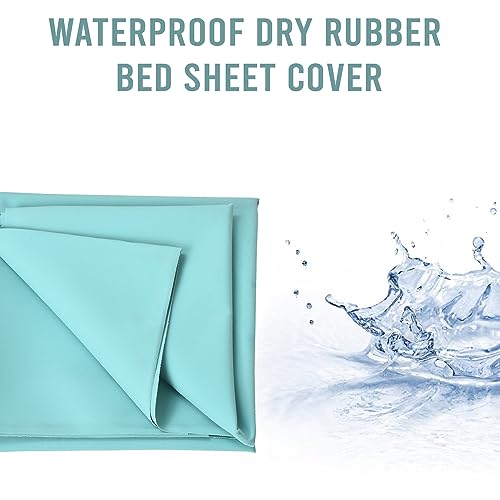 AQBAH Bamboo Ultra Soft Rubber Sheet For Bed Adult, Toddler, Mattress Protector, Non Absorbent Reusable Crib Mattress Protection Non-Allergic (Green 78X36 Inches) - Image 3