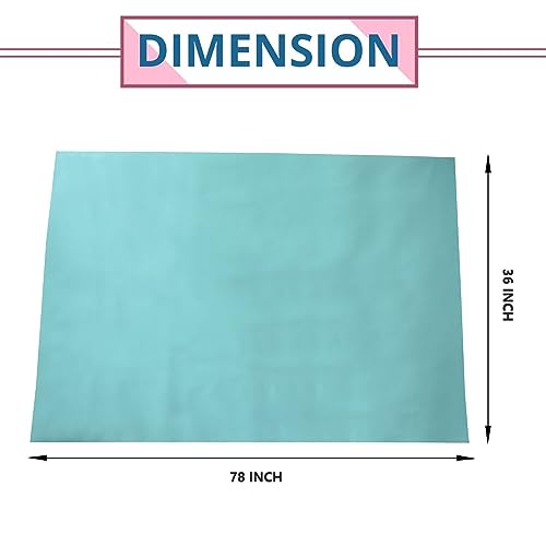 AQBAH Bamboo Ultra Soft Rubber Sheet For Bed Adult, Toddler, Mattress Protector, Non Absorbent Reusable Crib Mattress Protection Non-Allergic (Green 78X36 Inches) - Image 2