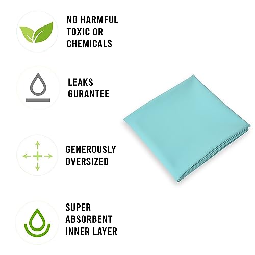 AQBAH Bamboo Ultra Soft Rubber Sheet For Bed Adult, Toddler, Mattress Protector, Non Absorbent Reusable Crib Mattress Protection Non-Allergic (Green 78X36 Inches) - Image 5