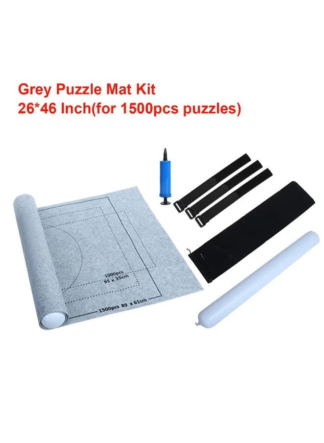 Puzzle Roll Up Mat, Puzzle Storage Pad and Puzzle Mat Rollup to 1500 Piece, Including 26 X 46 Inch Felt Mat,Gray - pzsku/Z846E1C4ADDEDC0B29E39Z/45/_/1721549213/85d08659-b4fd-4d46-98ab-4e21de48d736