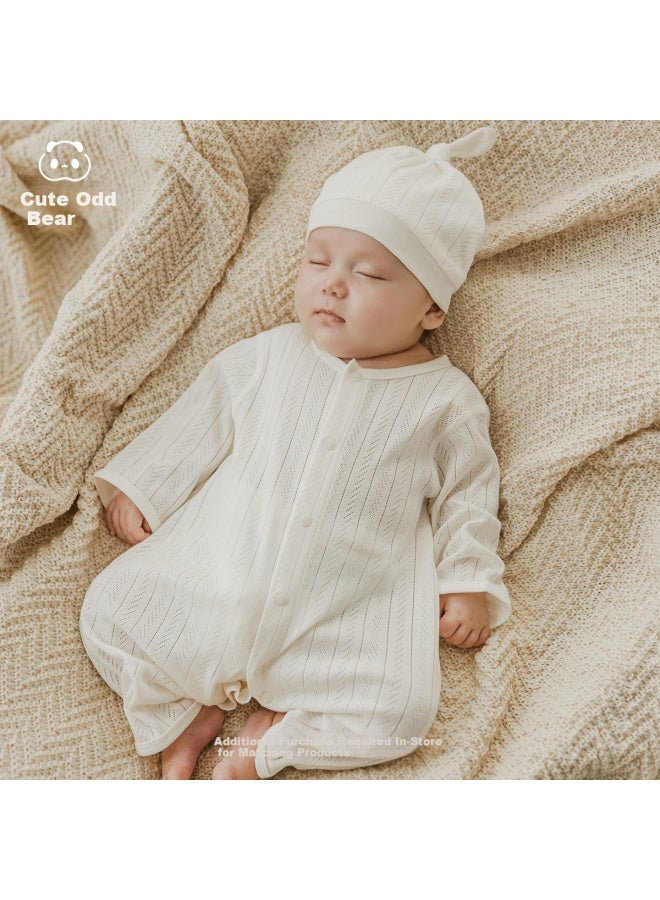 Good bear Guaiqi Bear Modal Baby Romper Summer Thin Pajamas Baby Long Sleeve Home Wear Climbing Suit Air Conditioning Suit Newborn - Image 1