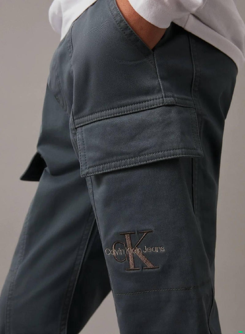 Calvin Klein Jeans Woven Cargo Trousers - Image 3