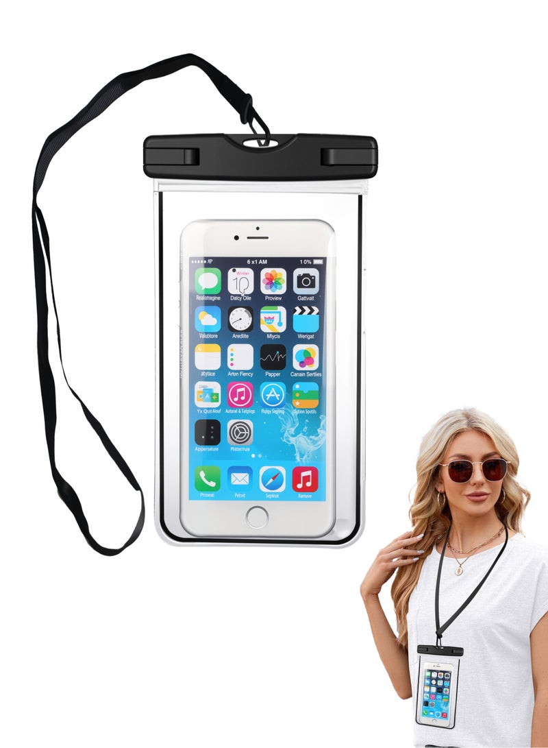 Waterproof Smartphone Pouch Black/Clear - Image 1