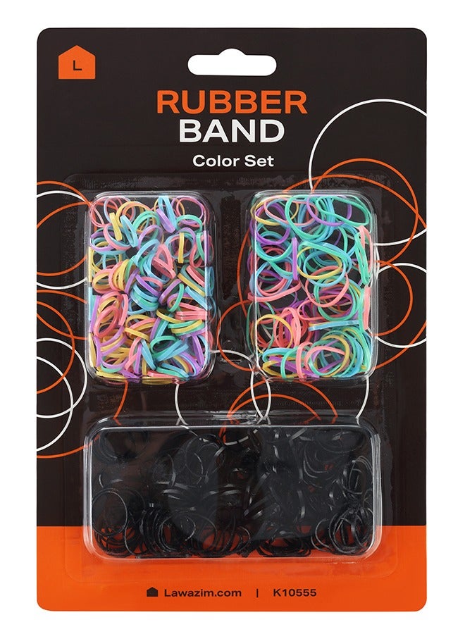 LAWAZIM Colorful Rubber Band Set | General Purpose Elastic Stretchable Bands Sturdy Rubber Bands for Home, Office, School, Stationery Supplies - Image 1