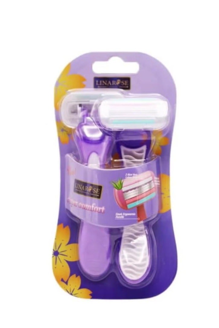 LINAROSE Super Comfort Razor with Aloe Vera - 2 Pieces