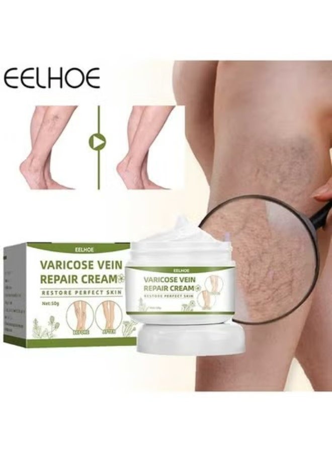 EELHOE Varicose Veins Cream 50g, Spider Leg Repair Cream, Natural Varicose and Spider Veins Treatment, Strengthen Capillary Health/Improve Blood Circulation/Tired and Heavy Legs Fast Relief - Image 1