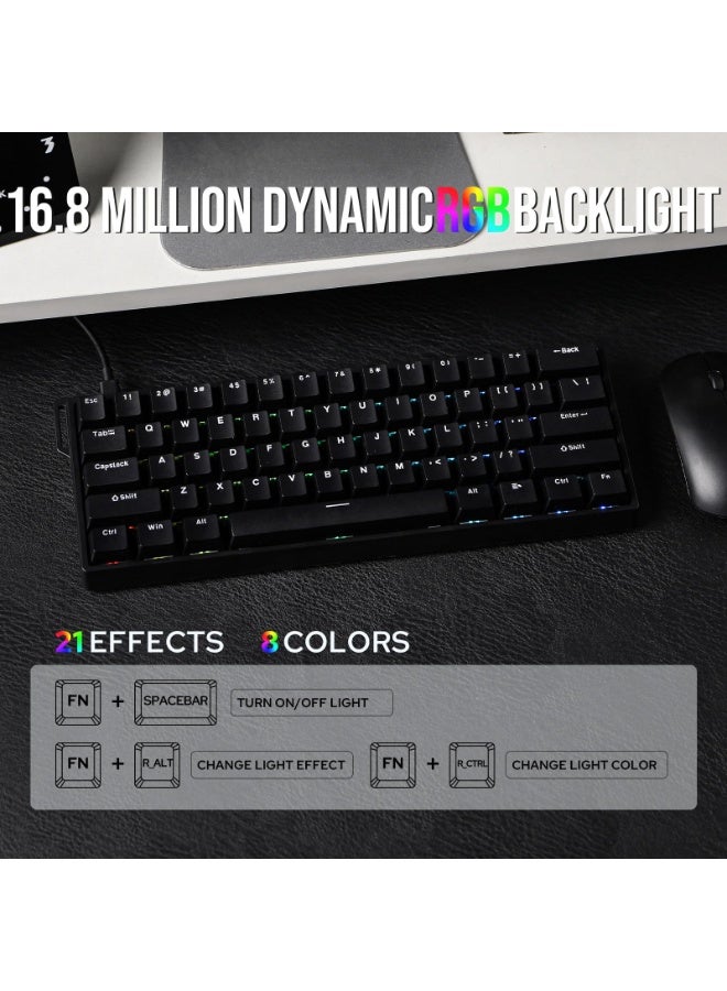 أولا 【متجر العلامة التجارية】لوحة مفاتيح الألعاب WIN60 HE Rapid Trigger دقة ضبط 0.01 مم لوحة مفاتيح مغناطيسية، 60٪ سلكية TKL مع تشغيل قابل للتعديل لوحة مفاتيح مدمجة، مفاتيح Hall Effect، معدل استقصاء 8000 هرتز، إضاءة خلفية RGB، قابلة للتبديل السريع (أسود) - Image 5