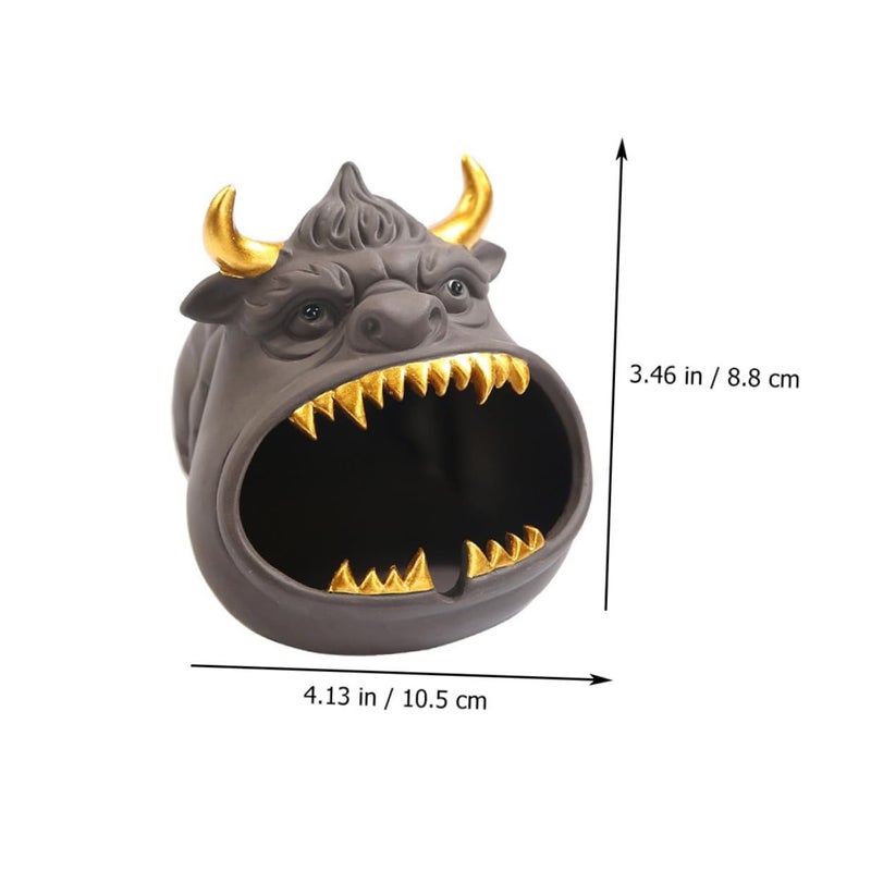 Ceramic Windproof Ashtray Large Cattle Design Home Decorative Desktop Storage - Image 3