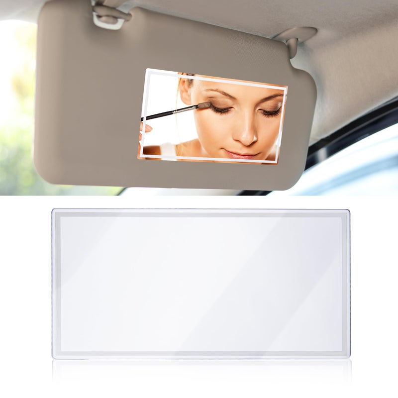 ecocstm Car Sun Visor Mirror, HD 5.91"Ã—3.15" Portable Car Vanity Mirror, Seatback Self-Adhesive Makeup Mirrors, Shatter-proof Cosmetic Accessories for Automotive Truck SUV Vehicle - Image 1