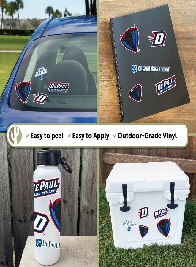 Desert Cactus DePaul University Sticker Blue Demons Sticker Vinyl Decals Laptop Water Bottle Car Scrapbook Sheet T2 (Type 2) - Image 2