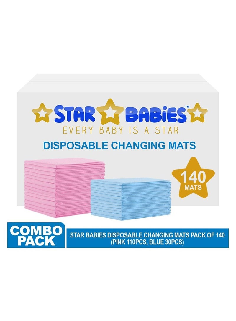 STAR BABiES ستار بيبيز - حصائر تغيير قابلة للتصرف (45x60 سم) كبيرة، عبوة من 140 - متنوعة - Image 2