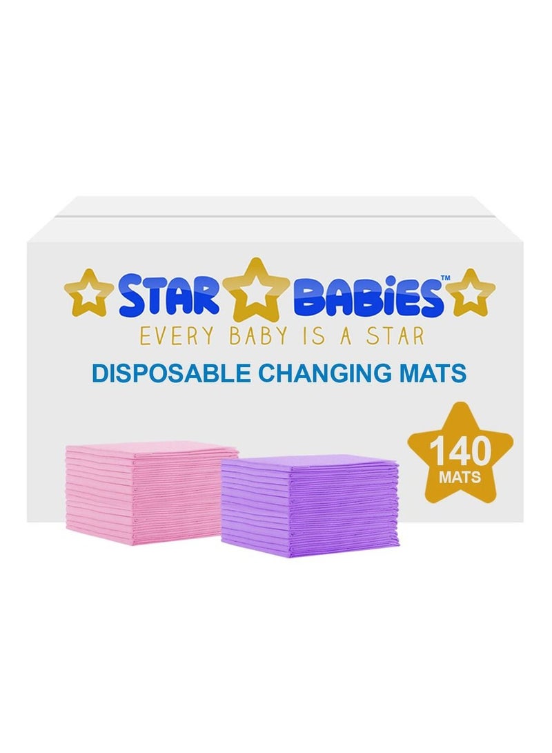 STAR BABiES ستار بيبيز - حصائر تغيير قابلة للتصرف (45x60 سم) كبيرة، عبوة من 140 - متنوعة - Image 3
