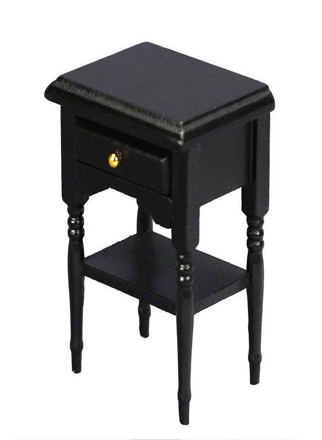 EatingBiting 1:12 French Style Dollhouse Miniature Furniture Wooden Closet Wardrobe Cabinet Bedside Table Nightstand Doll House End Table - Image 1