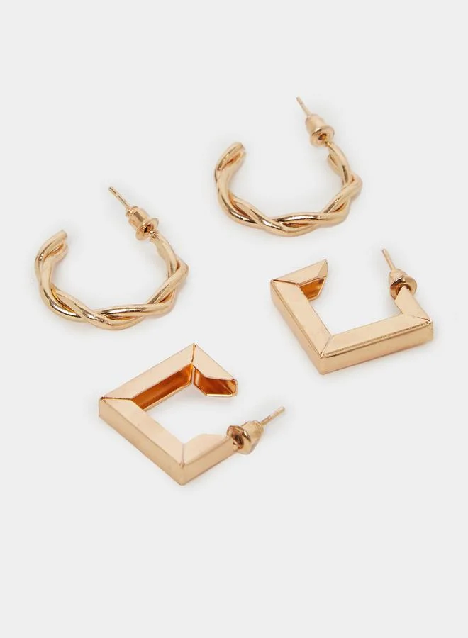 Styli Set of 6 - Textured Hoop Earrings