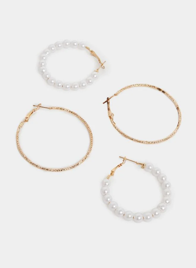 Styli Set of 6 - Textured Hoop Earrings