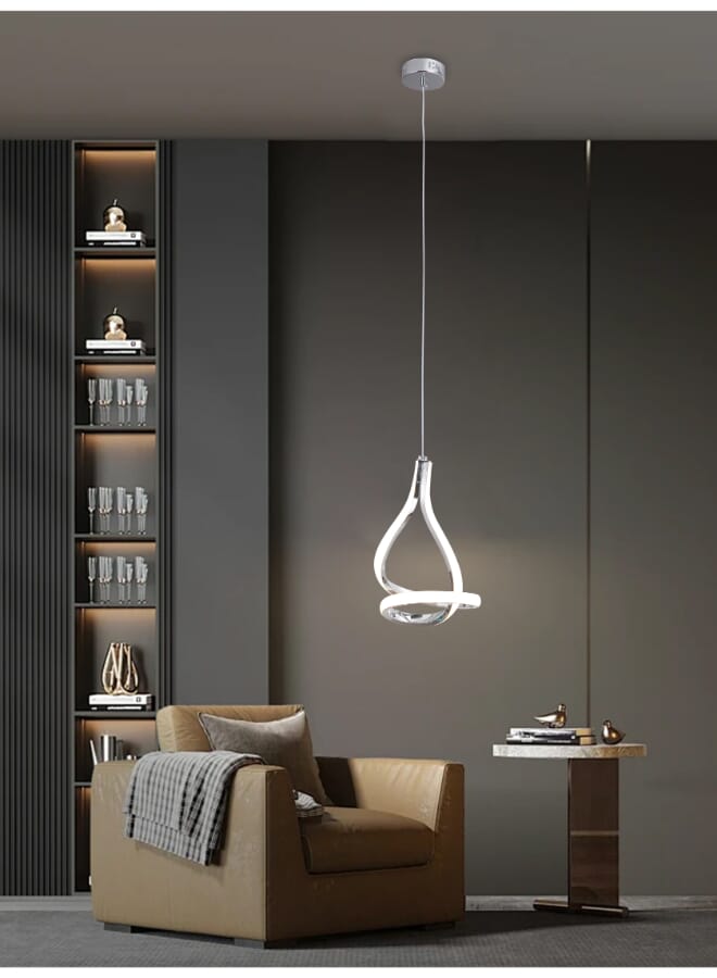 Best Power Modern LED Ceiling Pendant Lamp 6890-1 – 3 Lighting Modes, 28W, 80cm Adjustable Length – Elegant Hanging Light for Living Room, Dining Room, and Bedroom - Image 1