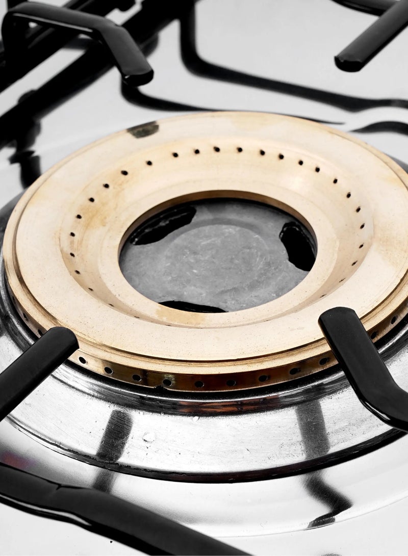 GLOBAL Freestanding Gas Cooker  Classic - 5 Burners - 60*80 Black Sides Stailess Steesl Top With Brass Burner And Van  - Image 2