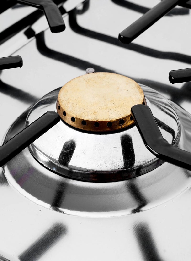 GLOBAL Freestanding Gas Cooker  Classic - 5 Burners - 60*80 Black Sides Stailess Steesl Top With Brass Burner And Van  - Image 3