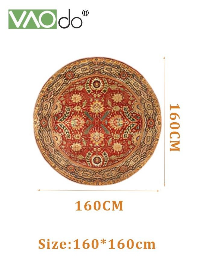 Boho Round Rugs Washable Non-Slip Area Rug Throw Soft Sofa Kids Nursery Room Rug Print Distressed Round Carpet for Bedroom Entryway Living Room Dining Room 160*160CM - pzsku/Z846EFCF35DE1F8610C0BZ/45/_/1688462132/35a4d1f0-0a40-4f77-86d8-50ad978a8746