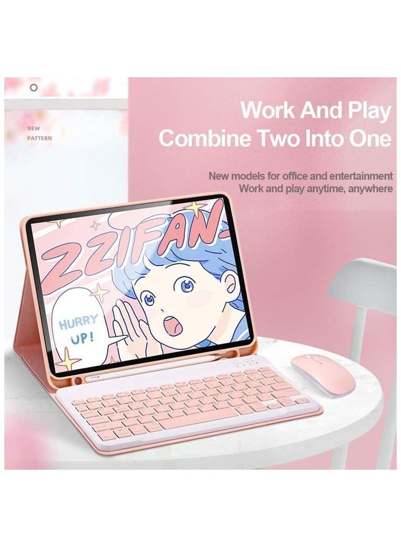 general حافظة لوحة مفاتيح باللغة العربية والإنجليزية لجهاز iPad Air 13 بوصة 2024 (رقم الموديل: A2903، A2904) مع لوحة مفاتيح وماوس، حافظة لوحة مفاتيح مغناطيسية قابلة للفصل مع حامل قلم - Image 2