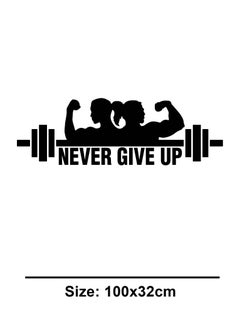 Spoil Your Wall Never Give Up Barbell Gym Design Wall Decal - Wall Arts Home Décor - Wall Sticker, 100x30 cm by Spoil Your Wall  - Image 3