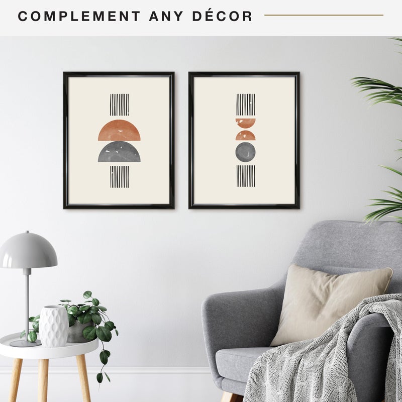 MCS Trendsetter 16x20 Poster Frame Black High-Gloss, Vertical & Horizontal Wall Hanging Large Picture Frame for Photos, Posters & Art Prints (2-Pack) - Image 3