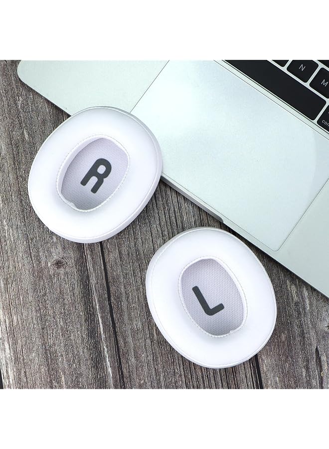 إيروريكس وسادات أذن بديلة لسماعات Jbl Tune 700 700Bt 710 710Bt 720 720Bt 750 750Bt 750Nc 760 760Nc 770 770Nc وسادات أذن مع عزل للضوضاء من إسفنج الذاكرة والجلد البروتيني الناعم باللون الأبيض - Image 4