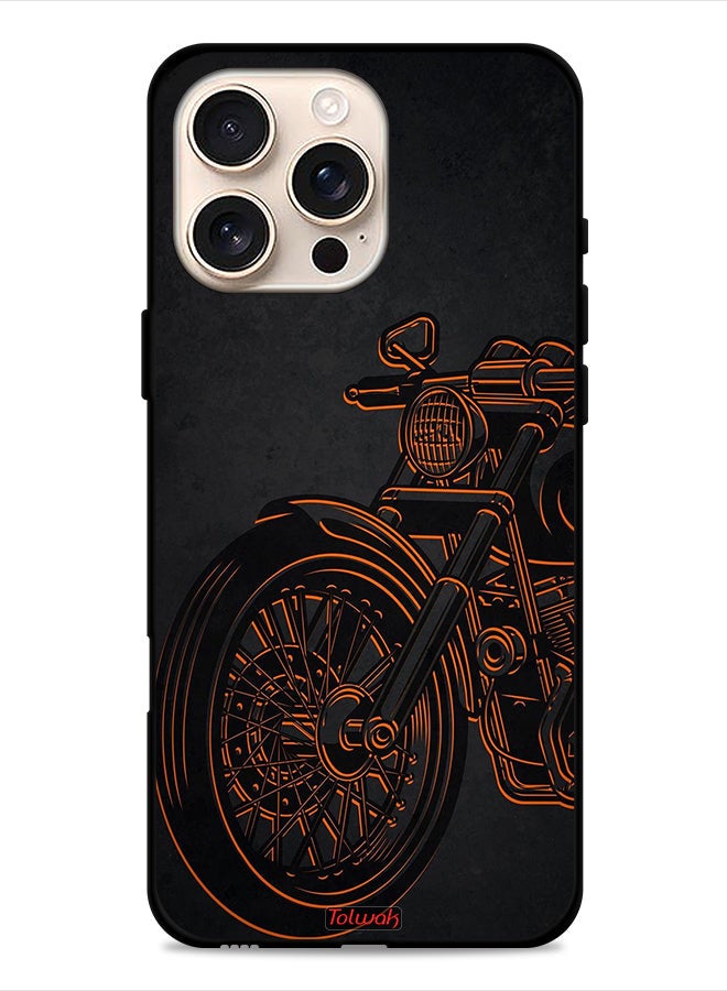 Tolwak Apple iPhone 16 Pro Max Protective Case Cover Vintage Bike - Image 1