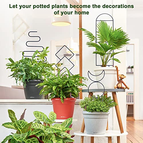 Wellsign Indoor Plant Trellis for Climbing Plants, 16inch Small Garden Metal Trellis for Potted Plants Outdoor with Different Patterns for Vine Ivy Flower Plant Support 4 Pack - Image 5