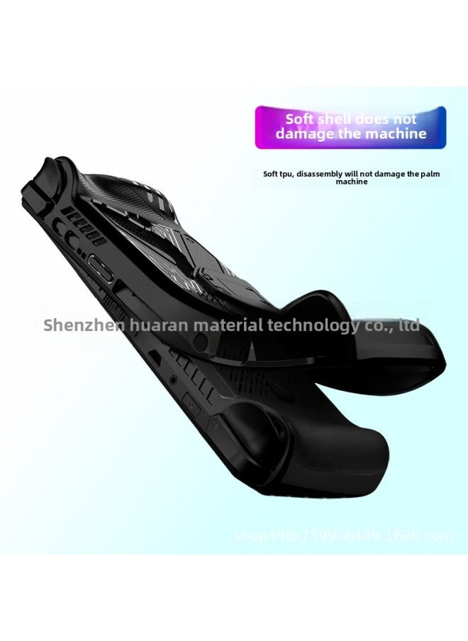 For ASUS ROG ALLY X Game Handset Protective Cover Ally X With Stand TPU Soft Rubber Protective Case-Product Color:Black-Model:Rog Ally X