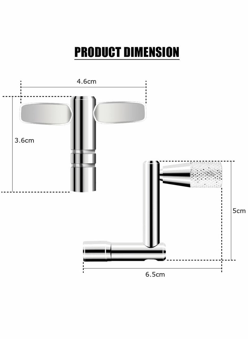 KASTWAVE Drum Keys, 7 Pcs Universal Drum Key Tuner, Chrome-Plated Steel Drum Tuning Key, T-type Drum Wrench and Z-type Drum Wrench Percussion Instruments Parts for Drummers - Image 3