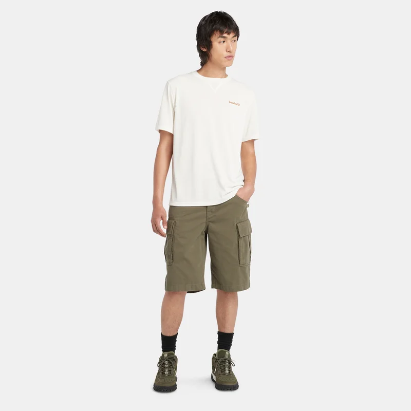Timberland Green Men's Twill Cargo Shorts for Men | Best Price UAE