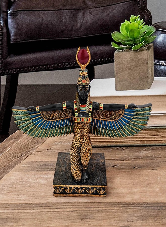 Design Toscano Isis Woman Diety of Beauty Egyptian Decor Figurine Statue, 8 inches wide, 6 inches tall, Cast Stone Resin, Full Color Paint - Image 2