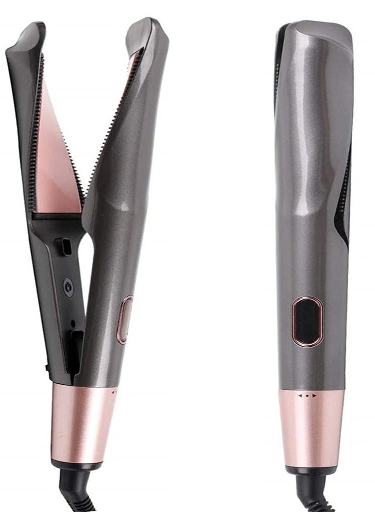 KASTWAVE - Hair Straightener Flat Curling Iron: Straightener and Curler 2 in 1 - Twist Straightening Curling Iron Combo for Curl Wave Straighten Women Hair - 1 Inch Dual Voltage - Image 1