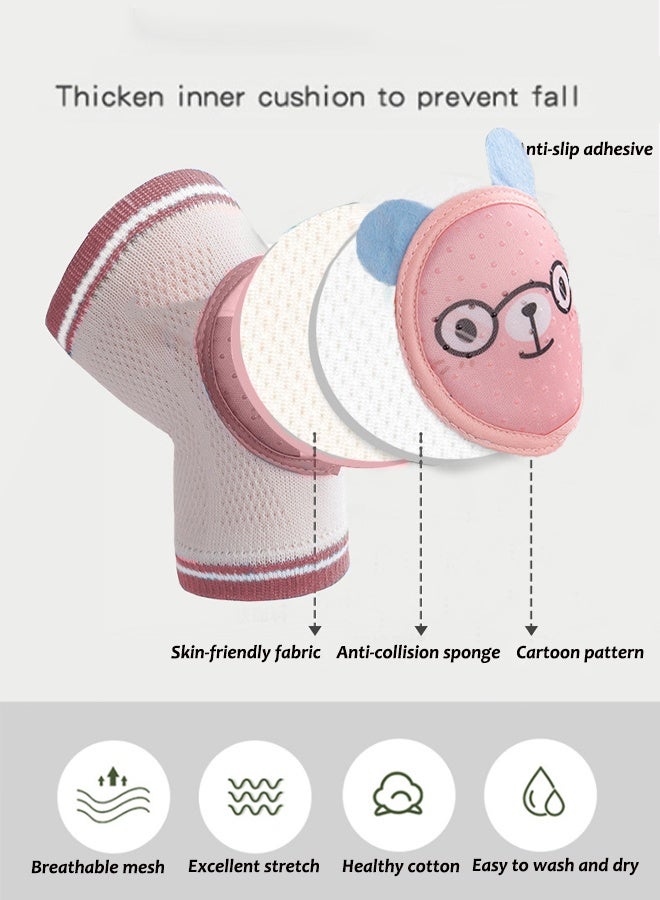 Aissiora Baby anti-slip knee pads (one pair) Baby knee protectors Baby crawling and fall protection knee pads Infant learning to walk protective gear - Image 3