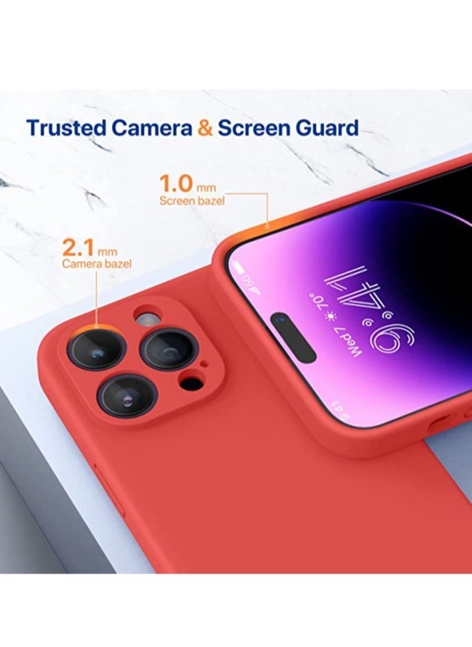 Raxoom iPhone 14 Pro Max Case, with 2 Pack Screen Protectors,[Upgraded Enhanced Camera Protection],Shockproof Liquid Silicone Case with Microfiber Lining,6.7 inch - Image 4