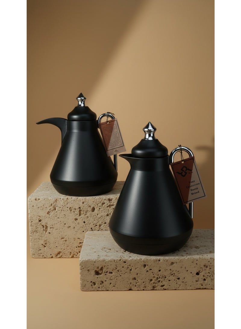 Raz طقم ترمس فاخر للقهوة والشاي العربي | ترمس تقديم معزول حرارياً بجدار مزدوج | طقم فاخر من قطعتين - Image 1