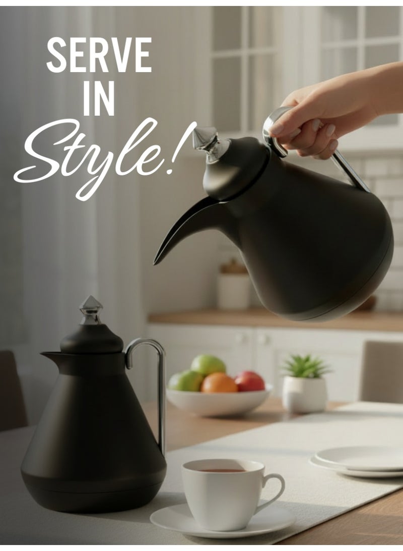 Raz طقم ترمس فاخر للقهوة والشاي العربي | ترمس تقديم معزول حرارياً بجدار مزدوج | طقم فاخر من قطعتين - Image 2