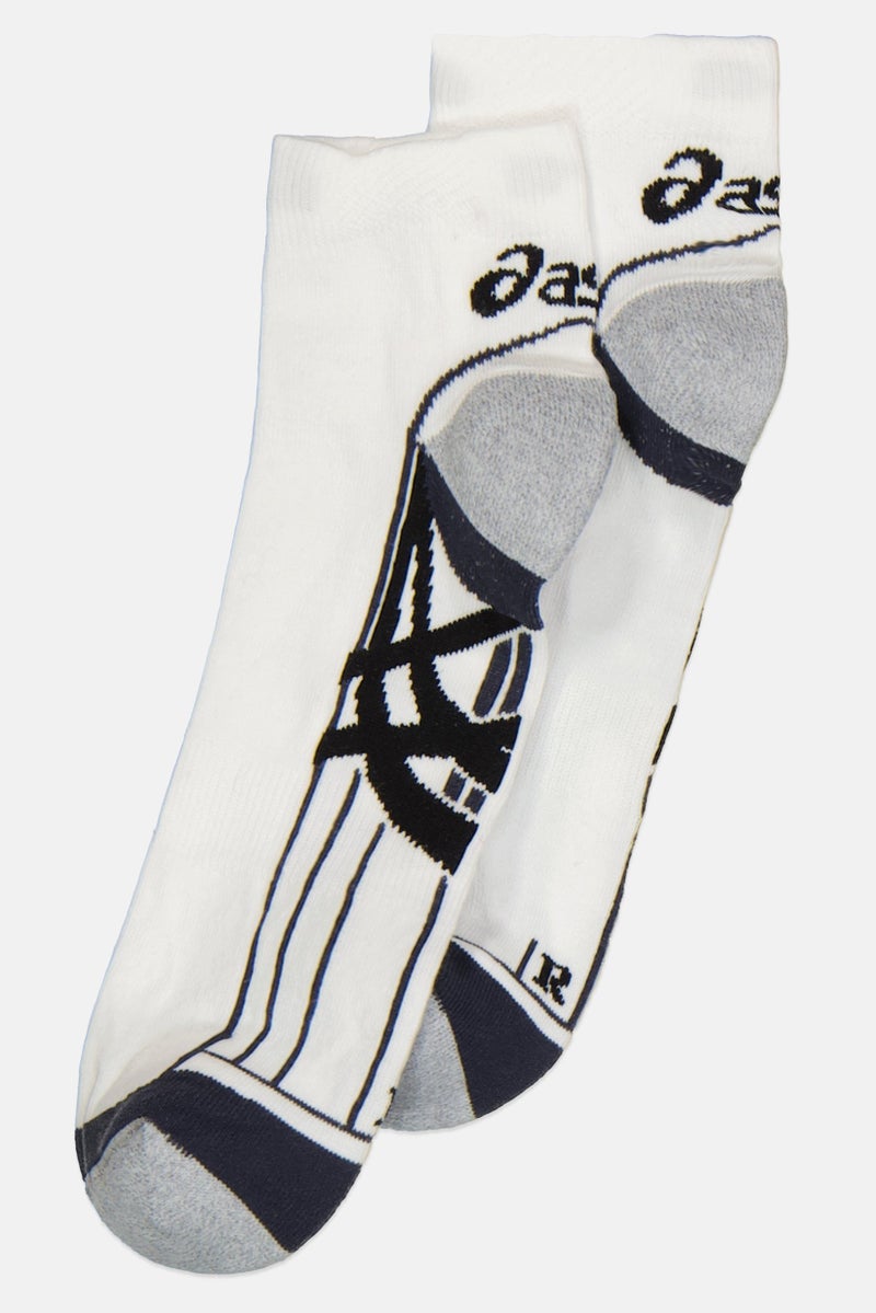 asics Men 1 Pair Brand Logo Low Cut Running Socks, Multicolor 