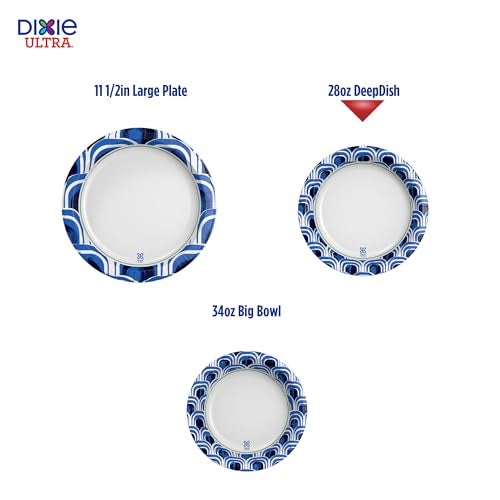 Dixie Ultra, Deep Dish Paper Plates, 28 Oz, 40 Count, Heavy Duty, Microwave-Safe, Soak-Proof, Cut Resistant, Disposable Plates For Heavy, Messy Meals - Image 2