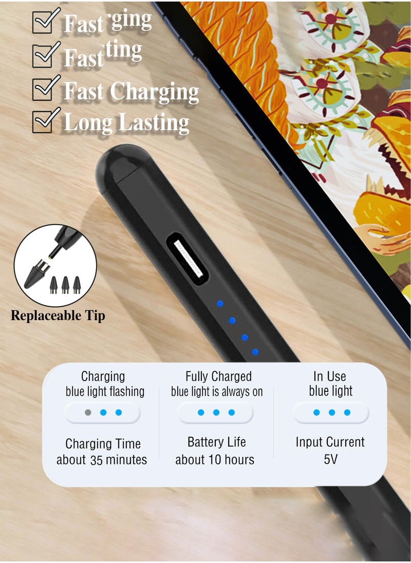 Arabest Active Digital Stylus Pen, Bluetooth iPad Pen with Fast Charging & Palm Rejection For Apple iPad 2018 and Later Blue  - Image 4