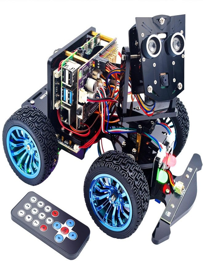 Adeept PiCar-B Mars Rover Smart Car Kit for Raspberry Pi 5/4B/3B/3B+, Obstacle Avoidance, Line Tracking, Light Tracing, Camera, Speech Recognition, Python, PDF Tutorials(Raspberry Pi NOT Included) - Image 1