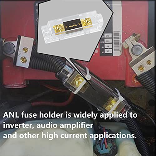 Hamolar 3 Pack 200 AMP ANL Fuse Holder Kit and 200A Fuses 0/2/4/8 Gauge AWG Fuse Block for Car Audio Truck DIY - Image 5