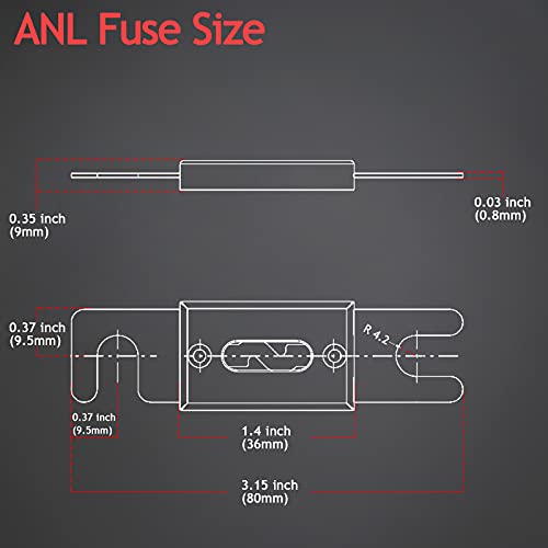 Hamolar 3 Pack 200 AMP ANL Fuse Holder Kit and 200A Fuses 0/2/4/8 Gauge AWG Fuse Block for Car Audio Truck DIY - Image 4