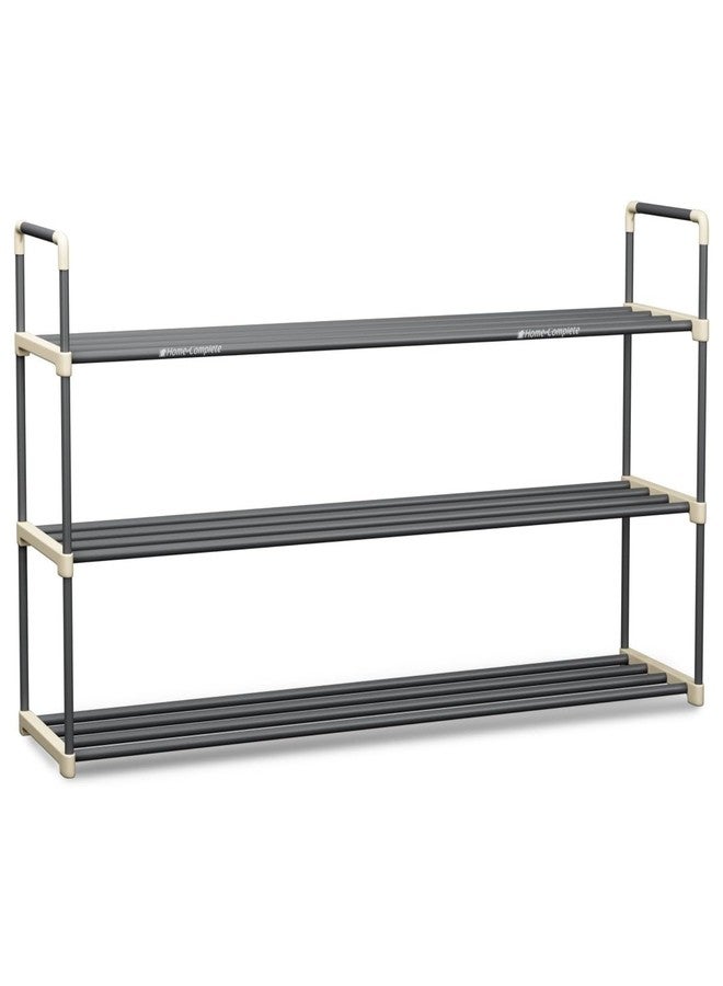 Home-Complete 3-Tier Shoe Rack Organizer Storage Bench - Holds 18 Pairs - Organize Your Closet Cabinet or Entryway - Easy to Assemble - No Tools Required - Image 1