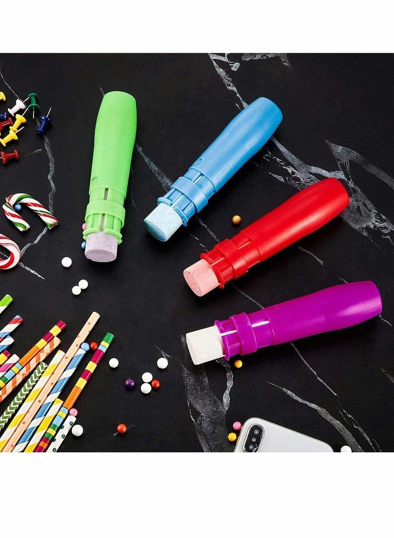 SYOSI Chalk Holders Sidewalk Railroad Chalk Holder Plastic Adjustable Chalk Clip Colorful Holder Set for Teachers Students Office or Classroom On Blackboard Sticker Chalkboard 5 - Image 1
